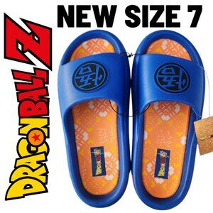 NEW DragonBall Z Dragon Ball Z Men’s Size 7 Slippers Sandals Slides Blue Orange